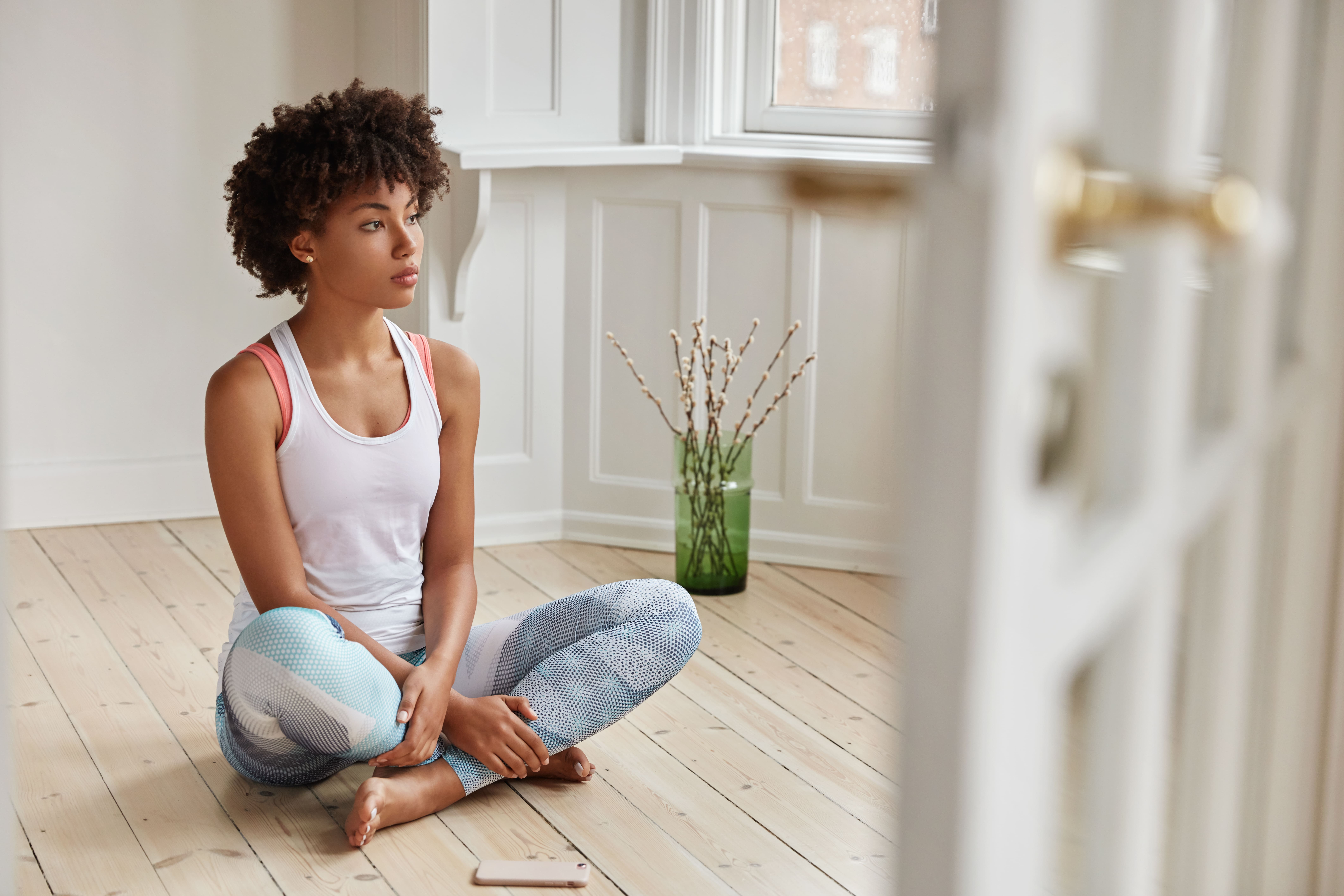 Person in a serene yoga pose